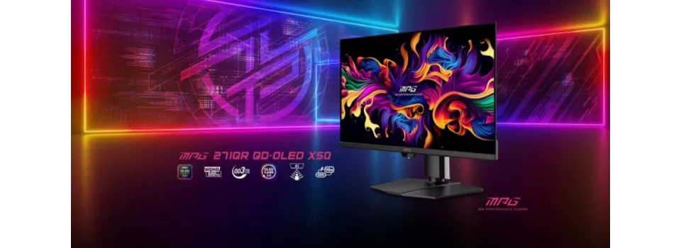 MSI MPG 271QR QD-OLED X50 - 27-дюймовый игровой монитор с 500 Гц и AI Care