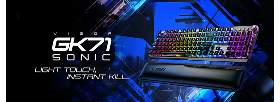 MSI представила обновленную механическую клавиатуру VIGOR GK71 Sonic